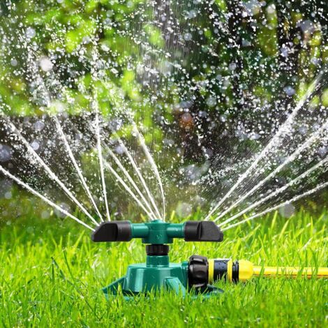 Arroseur de jardin oscillant - Rotation à 360°, durable, à 3 bras, réglable - Irrigation à grande échelle des plantes et pelouses-AquaForge