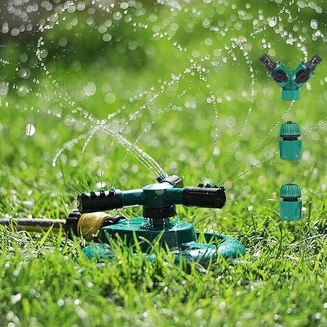 Arroseur de jardin rotatif à 3 bras à 360°-AquaForge