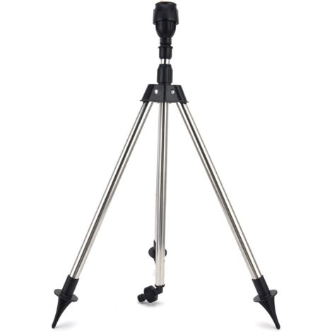 Arroseur de pelouse à hauteur réglable, arroseur avec raccord de tuyau 1/2 pouce Arroseur de pelouse rotatif à 360° pour grandes surfaces Arroseur d'eau automatique pour plantes dans le jardin