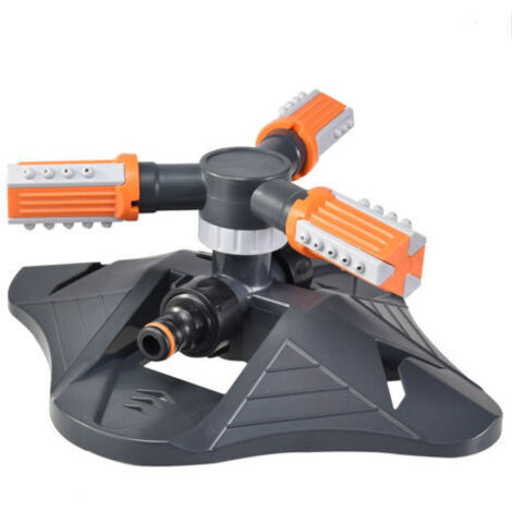 Arroseur de pelouse, mise à niveau de l'arroseur de jardin, système d'arrosage automatique rotatif à 360 degrés, système d'arrosage d'eau d'herbe, arroseur de tuyau d'arrosage pour cour, 1 paquet (Ora