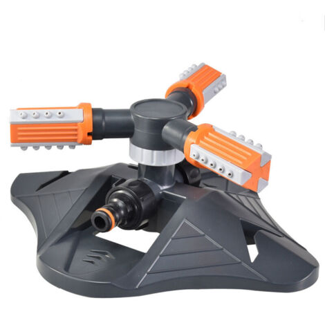 Arroseur de pelouse, mise à niveau de l'arroseur de jardin, système d'arrosage automatique rotatif à 360 degrés, système d'arrosage d'eau d'herbe, arroseur de tuyau d'arrosage pour cour, 1 paquet (Ora
