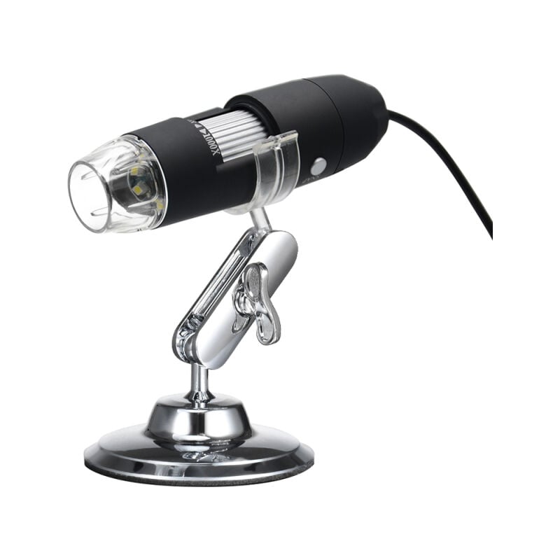 LIFCAUSAL Microscope Numérique USB 1000X avec Zoom OTG, Éclairage 8 LED et Support pour Analyse Grossissante Professionnelle