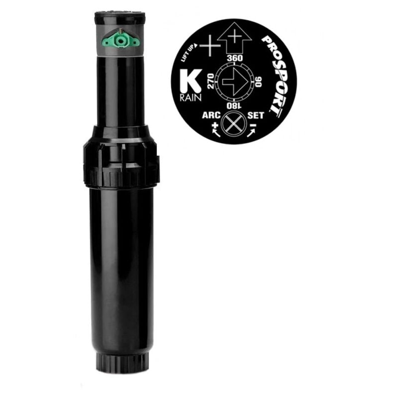 Arroseur d'irrigation K-Rain ProSport 1'' Portée de 13 à 23 m Arroseur à angle réglable Sectoriel et circulaire
