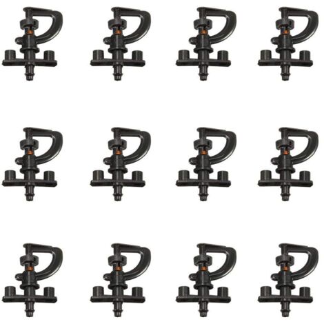 Arroseur d'irrigation,360 ° Rotatif G Type Micro Arroseur Buse Jardin Plante d'irrigation Atomisant Procurent(12pcs)