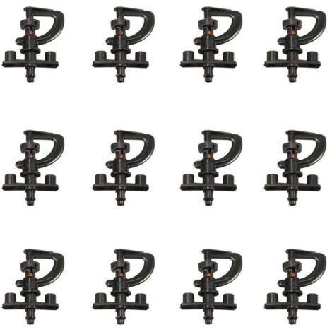 Arroseur d'irrigation,360 ° Rotatif G Type Micro Arroseur Buse Jardin Plante d'irrigation Atomisant Procurent(12pcs)