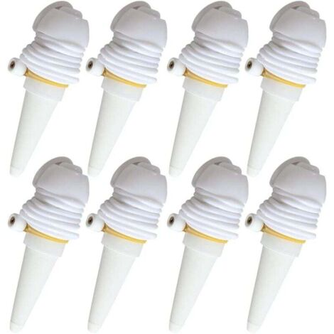 Arroseur goutte à goutte à arrosage automatique pour plantes d'intérieur, arroseur à siphon de jardin, blanc, ensemble de 8 pièces