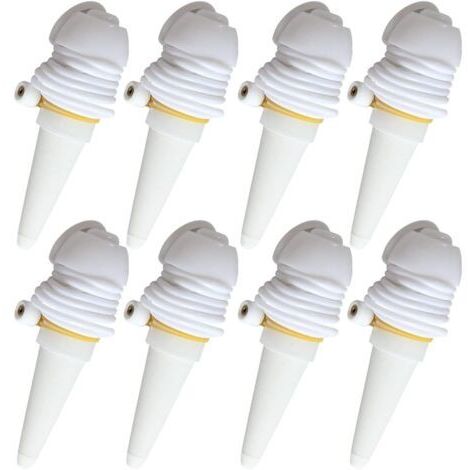 Arroseur goutte à goutte à arrosage automatique pour plantes d'intérieur, arroseur à siphon de jardin, blanc, ensemble de 8 pièces