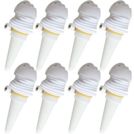 Arroseur goutte à goutte à arrosage automatique pour plantes d'intérieur, arroseur à siphon de jardin, blanc, ensemble de 8 pièces
