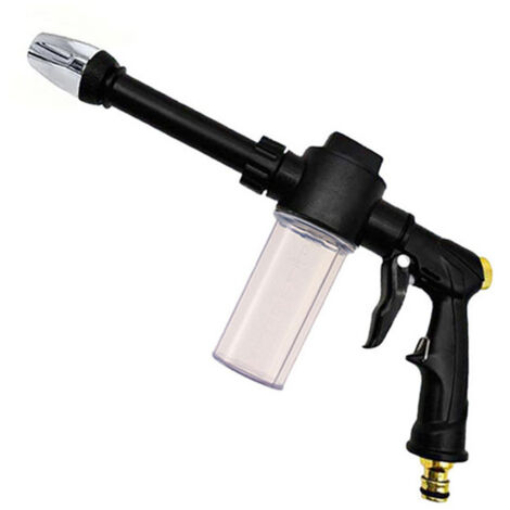 Arroseur haute pression avec flacon distributeur de savon, nettoyeur de voiture haute pression, buse de jardin réglable, nettoyage du jardin, douche pour animaux - argent