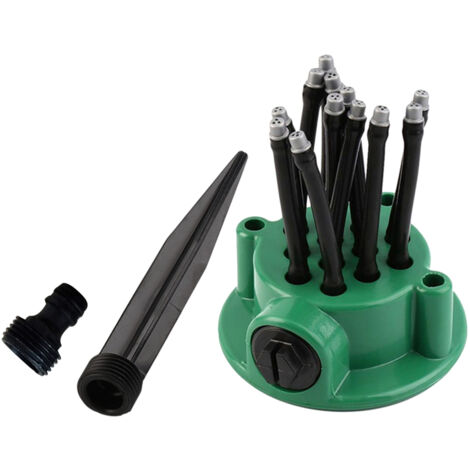 Arroseur jardin pelouse auto rotatif 360°, tête arrosage fleurs, douche multi-buses, outil jardinage