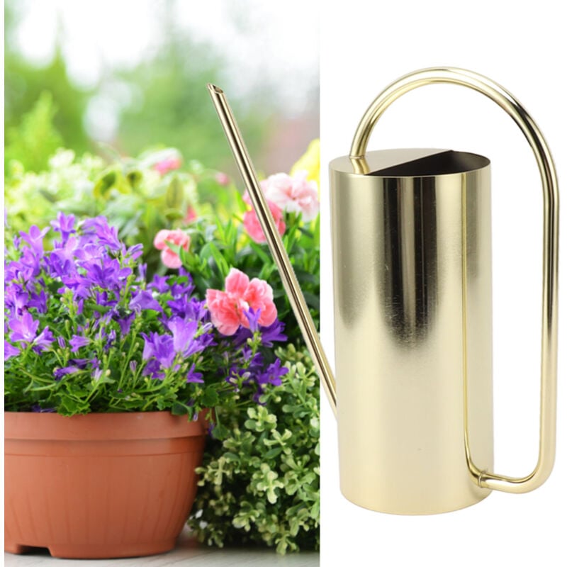 Arroseur, pistolet et lance d'arrosage Arrosoir pour plantes à long bec 1500 ml Grande capacité Bouilloire d'arrosage Pot en acier inoxydable