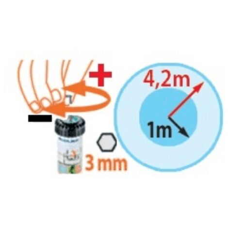 Arroseur Pop-Up réglable de 0 à 350 Degrés de montée 2"