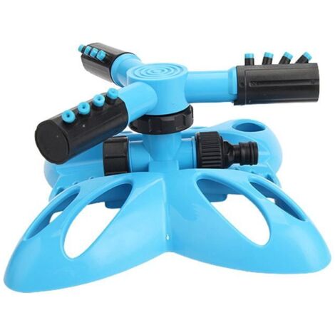 Arroseur rotatif 360° à 3 bras anti-fuite, système d'irrigation pour grandes surfaces, facile à assembler.