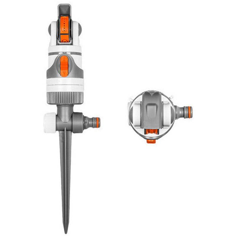 Lem Select - Arroseur rotatif 4 fonctions 350 m² white line sur pointe