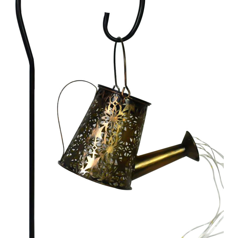 Arrosoir avec lumières, grandes lanternes solaires extérieures, décoration de jardin étanche suspendue, lampes solaires rétro décoratives