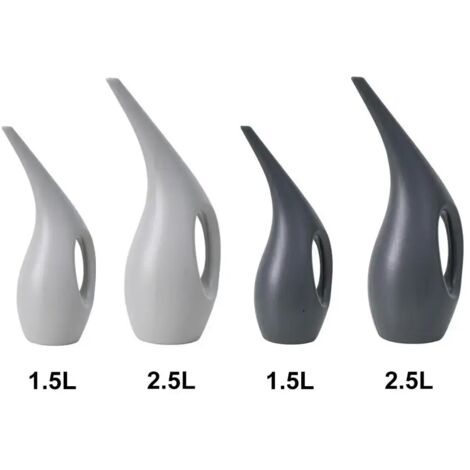Arrosoir de jardin en plastique gris clair (1,5 L) et bouilloire d'extérieur