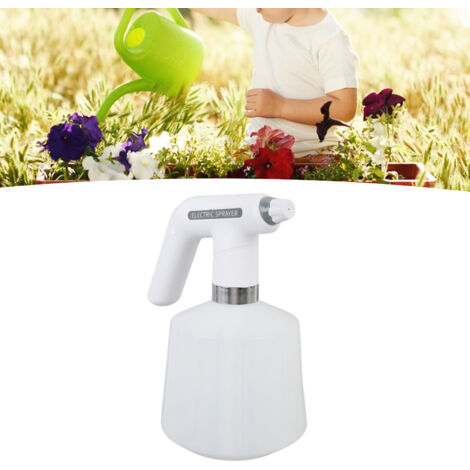 Arrosoir Électrique 1.5L rechargeable avec brume fine, bec ajustable et tube extensible pour plantes d'intérieur et d'extérieur
