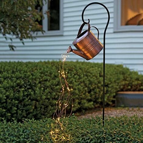 Arrosoir LED guirlande lumineuse, coulant la veilleuse de fée étoilée pour les lumières de lampe d'art de chemin de jardin de jardin-bouton alimenté par batterie