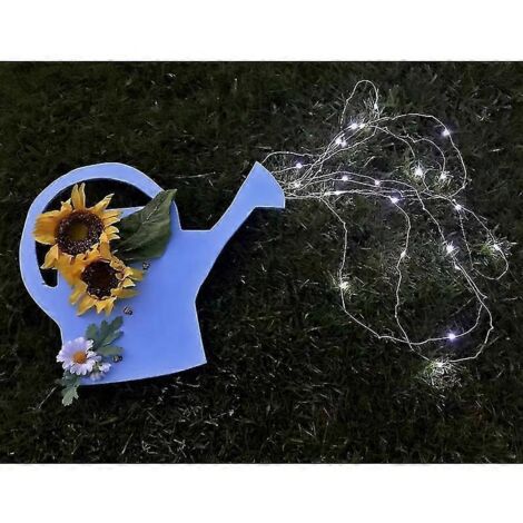 Arrosoir lumineux LED, décoration lumineuse pour la douche et le jardin, illumine votre jardin d'une douce lumière féérique (bleu).