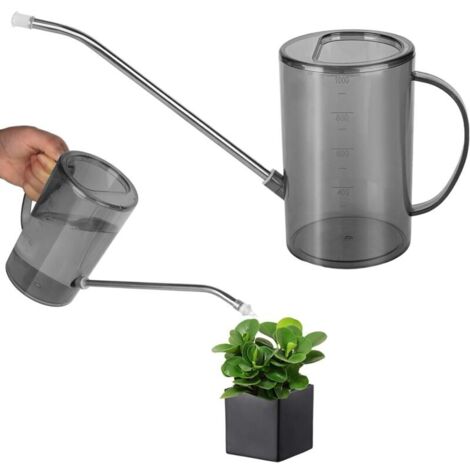 Arrosoir pour plantes d'intérieur avec long bec 1,0 l - Arrosoir pour plantes d'intérieur - Petit arrosoir d'intérieur - Arrosoir d'intérieur - Arrosoir pour fleurs, maison, extérieur et jardin