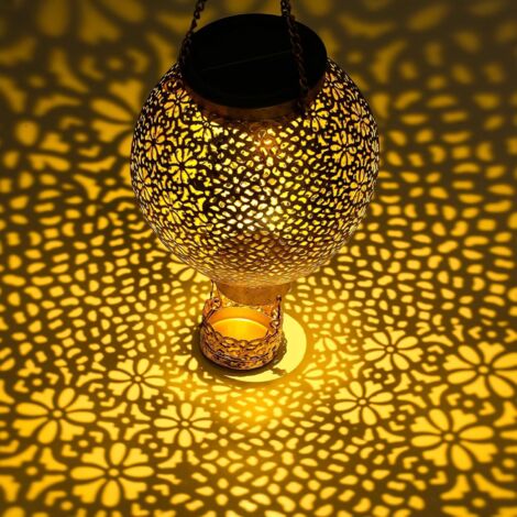 Arrosoir Solaire Tournesol - 1 Pièce - Métal Étanche - Lumière LED Jardin - Pour Terrasse Cour Allée - Décoration Extérieure