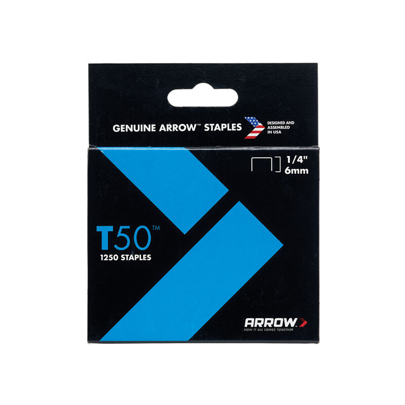 Arrow A504 T50 Staples 6mm (1/4in) (Pack 5000, 4 x 1250) ARRT5014