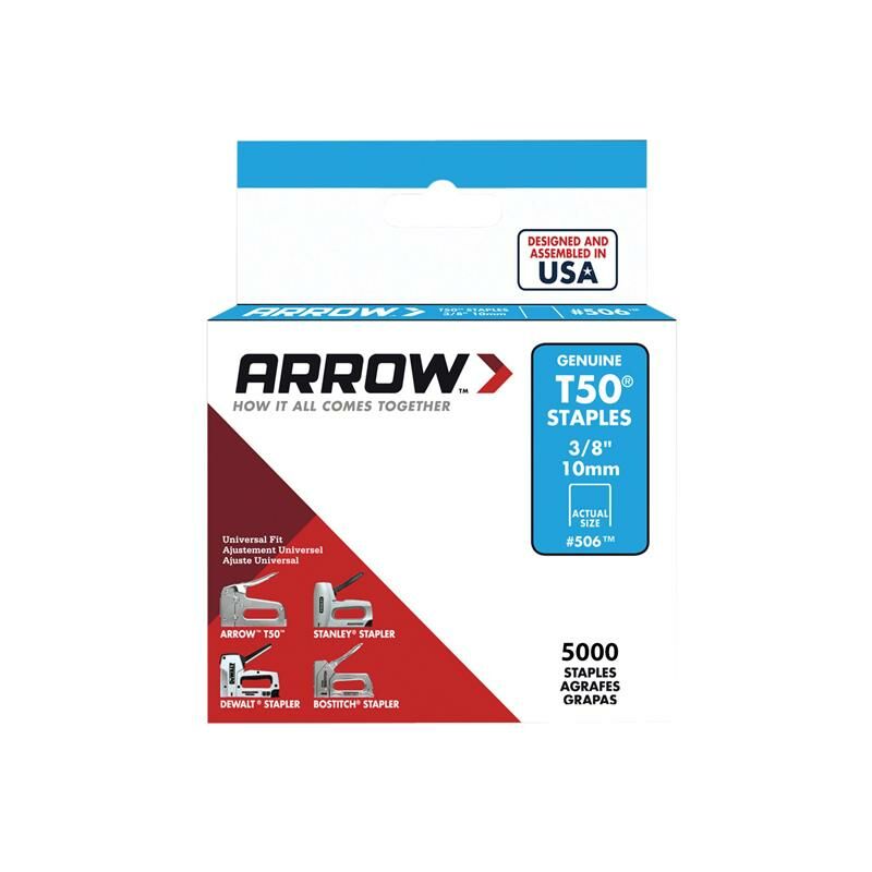 Arrow Fastening 506 Staples 3/8 - 10MM - (Box of 5000)