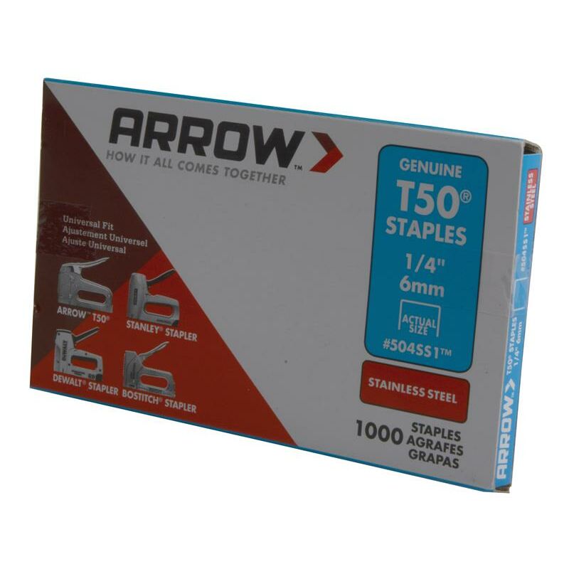 Arrow - Fastening 504SS/T50 1/4 - 6MM Staples