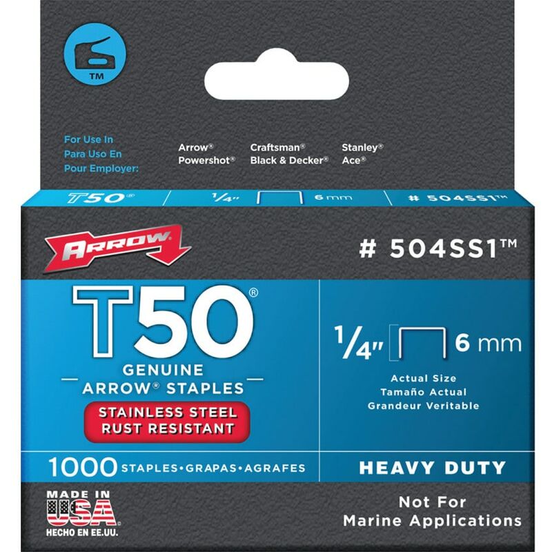 504SS/T50 1/4' - 6MM Staples - Arrow