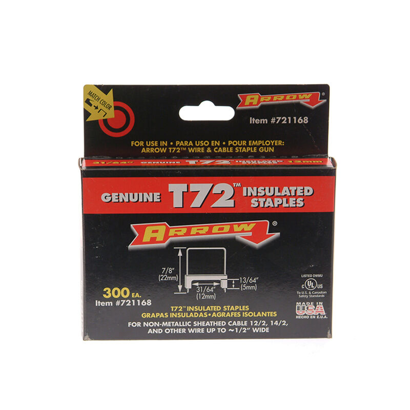 T72HW Insulated Staples 5 x 12mm Box 300