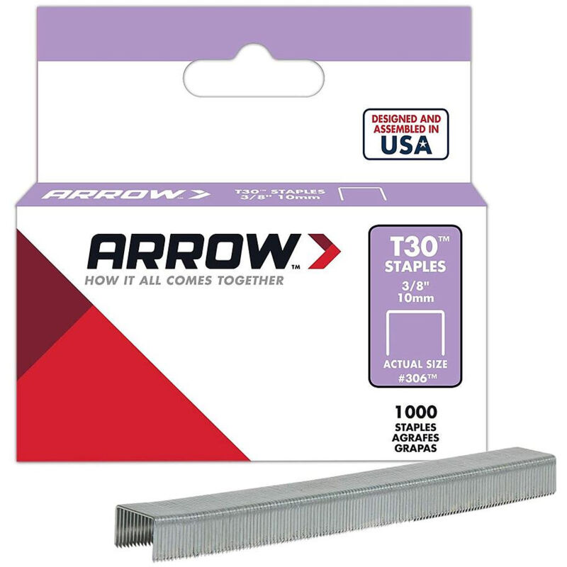 

Caja de 1000 grapas T30-HT30 10 mm - Arrow