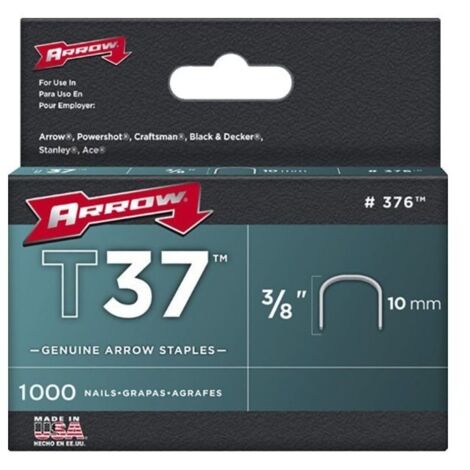 ARROW Cavaliers t37 Boîte de 5000 agrafes 12 mm