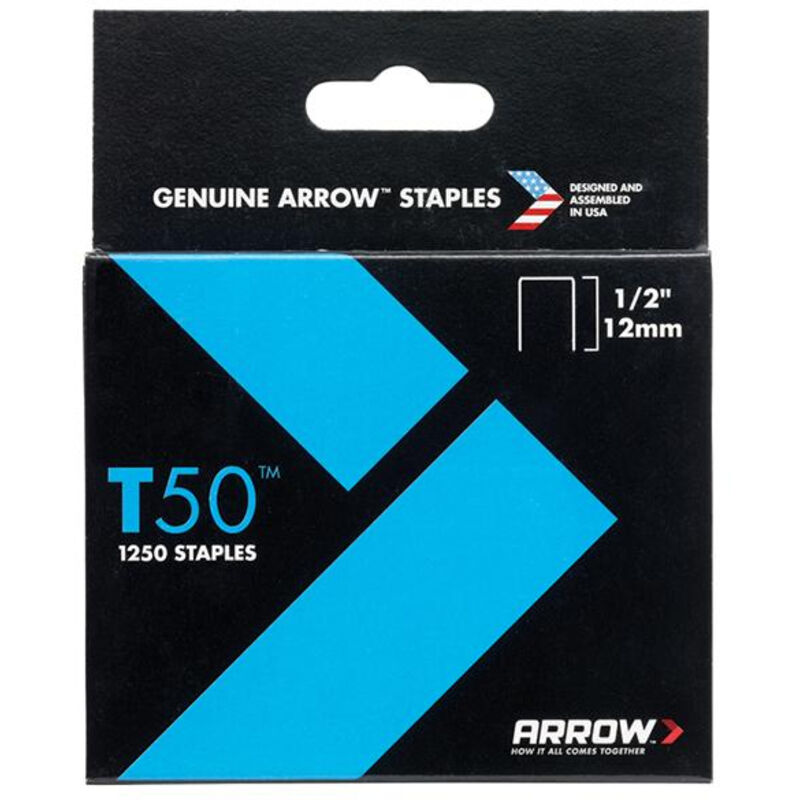 Arrow 508 Staples 1/2' - 12MM - (Box of 1250)