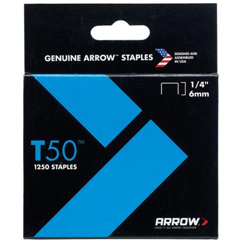 Arrow 6MM Staples 1/4' - (Box of 1250) - 50424