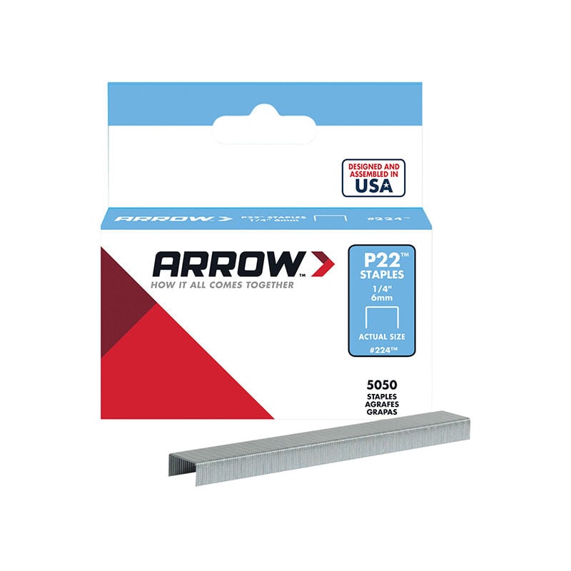 Arrow - A224 P22 Staples 6mm (1/4in) (Box 5050) ARRP2214