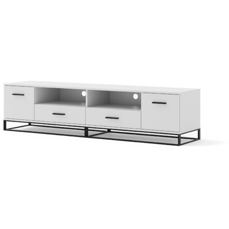 ARSEN 2D2S 190 cm porta TV a soppalco alaska bianco