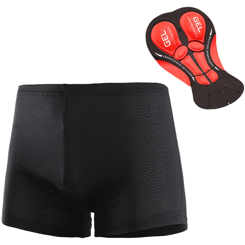 

Adjunto ciclo la ropa transpirable Hombres Gel 3D rellenado Mtb pantalones de De Velo Velo, Negro y Rojo, S - Arsuxeo