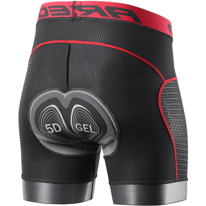 

Hombres Ropa interior de ciclismo Pantalones cortos 5D Gel acolchado de secado rapido MTB Bicicleta Pantalones cortos para montar en bicicleta,Rojo,