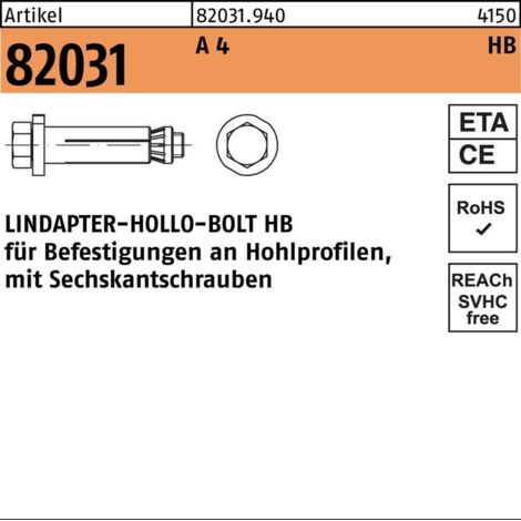 ART 82031 LINDAPTER-Hollo-Bolt A 4 HBST 10-Größe 3 S