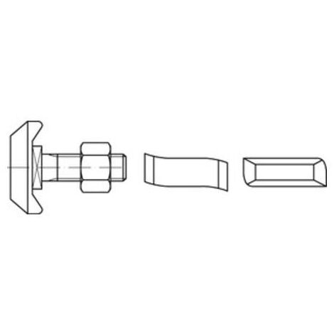 ART 88940 Halfenschr. Typ 40/22 4.6 M 16 x 50 feuerverzinkt tZn S 50 Stk