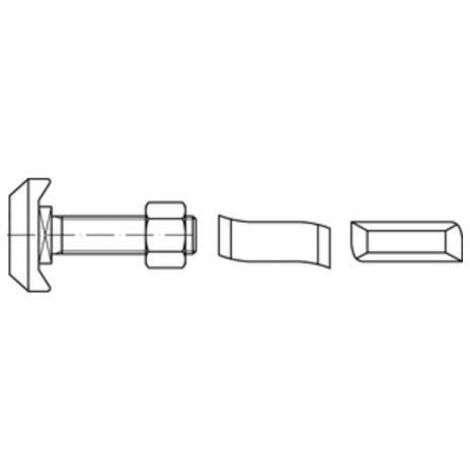 ART 88950 Halfenschr. Typ 50/30 4.6 M 20 x 45 feuerverzinkt tZn S 25 Stk