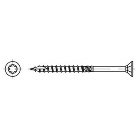 ART 89091 Holzbauschrauben CE Stahl 6 x 260/75 -T30 gal Zn gal Zn FS 100 Stk