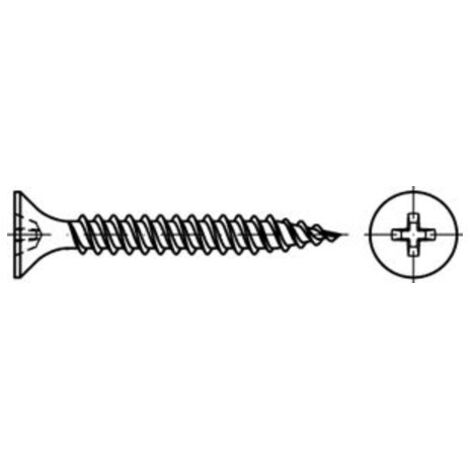 ART 89151 Schnellbauschraube Stahl 4,2 x 55 -H phosphatiert FK 100 Stk