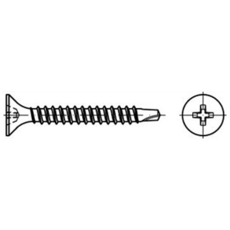 ART 89152 Schnellbauschraube Stahl 3,5 x 35 -H phosphatiert FS 1000 Stk