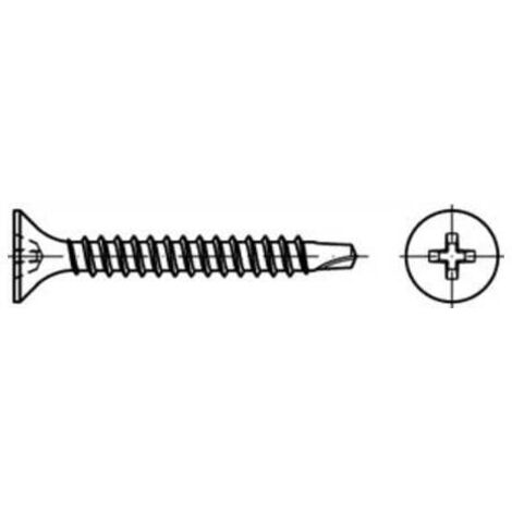 ART 89152 Schnellbauschraube Stahl 3,5 x 45 -H phosphatiert FK 250 Stk