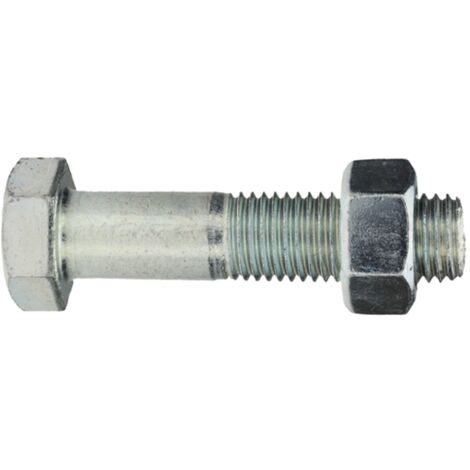 ART 89601 Baubolzen mit Mutter CE 4.8 M 16 x 120 galvanisch verzinkt gal Zn S 50 Stk