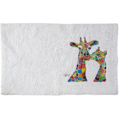 Art by Steven Brown Francie & Josie Bath Rug, 100% Cotton, Anti-Slip Backing
