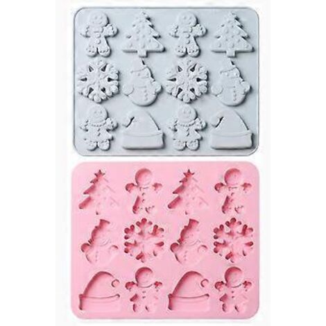 Art créatif de la confiserie, ensemble d'emporte-pièces à pâtisserie et à biscuits de Noël aux motifs assortis, moules en silicone pour des fêtes sans fin