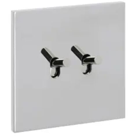 Art d'Arnould univers Epure double va-et-vient ou interrupteur acier miroir (67602)