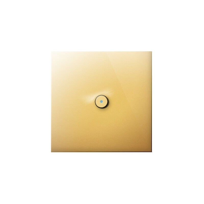 Arnould - Poussoir 2A lumineux à bouton rond à voyant 230V or miroir Art d' 67711